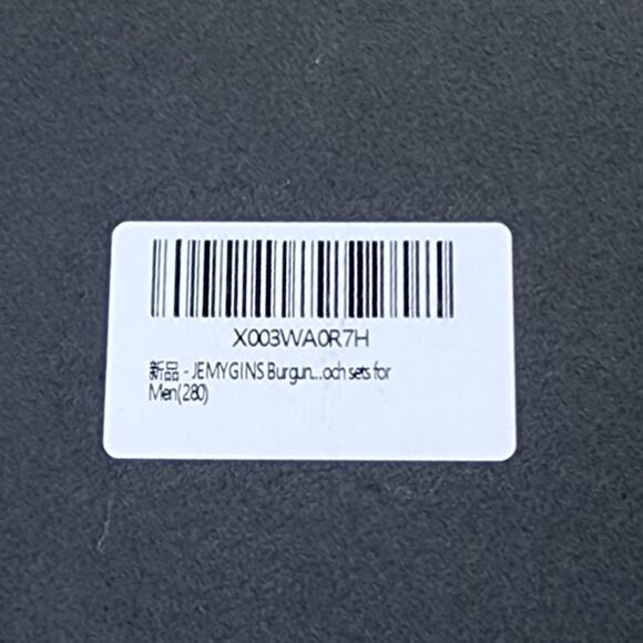 Jemygins Burgundy Paisley Tie Lapel Pin Cufflinks Tie Clip 4 Piece Set - Picture 7 of 8